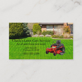 Lawn Care Service Business Card