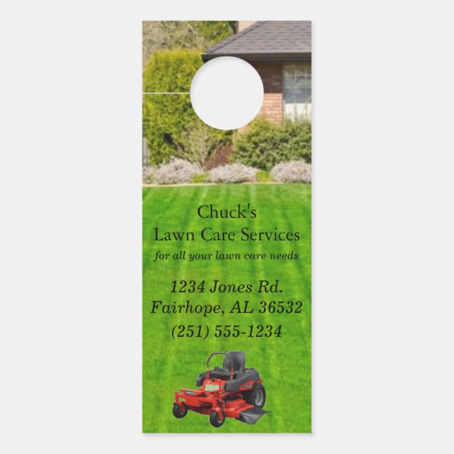 Lawn Care Service  Door Hanger (Front)