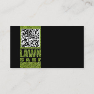 Lawn Care Service Grass Lettering Simple Black Business Card