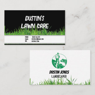 Lawn Care Service Landscaper Business Card