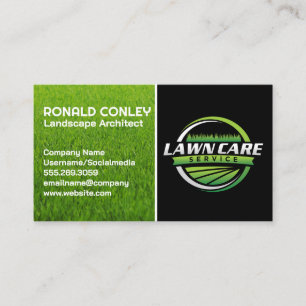 Lawn Care Service Logo   Landscaping Business Card