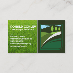 Lawn Care Service Logo   Landscaping Logo Business Card
