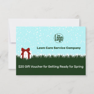 Lawn Care Service Winter Season Gift Voucher Card