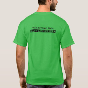 Lawn Care Services Bold Typography Green T-Shirt