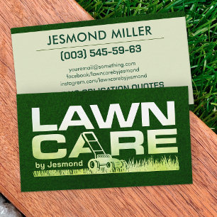 Lawn Care Services -  Landscaping  Business Card