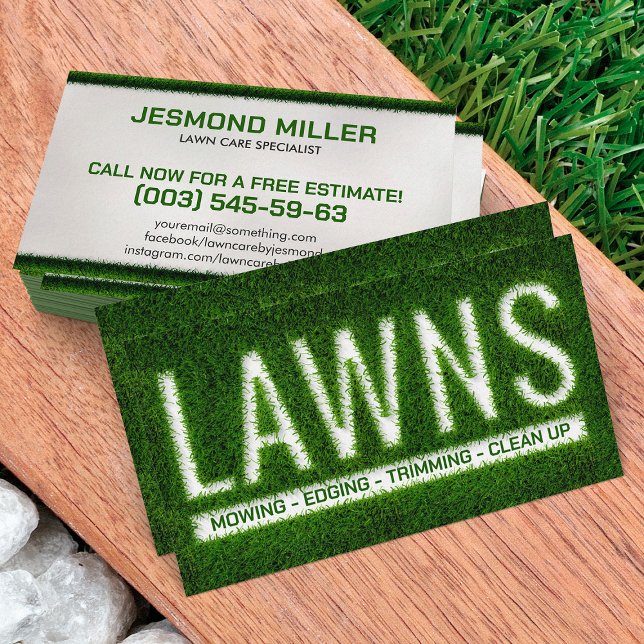 Lawn Care Services -  Landscaping  Business Card (Creator Uploaded)