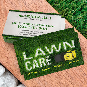 Lawn Care Services - Landscaping Business Card