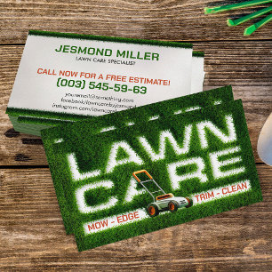 Lawn Care Services - Landscaping Business Card