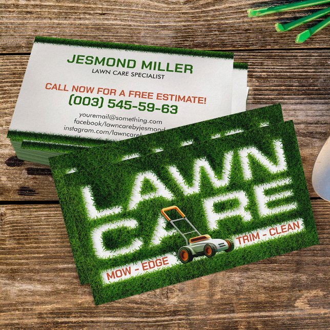 Lawn Care Services -  Landscaping  Business Card (Creator Uploaded)