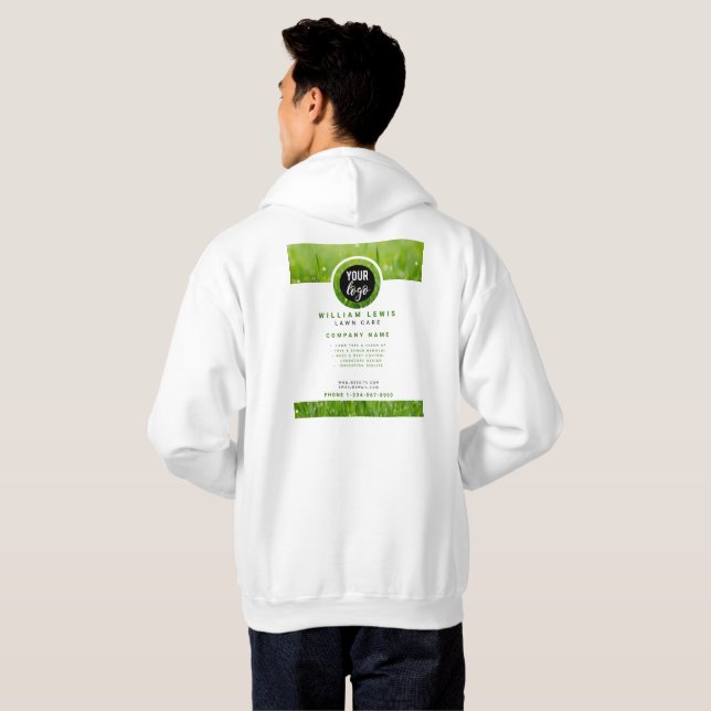 Lawn Care Simple Business Logo Hoodie (Back Full)