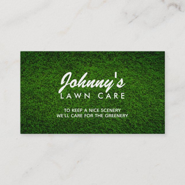 Lawn Care Slogans Business Cards (Front)