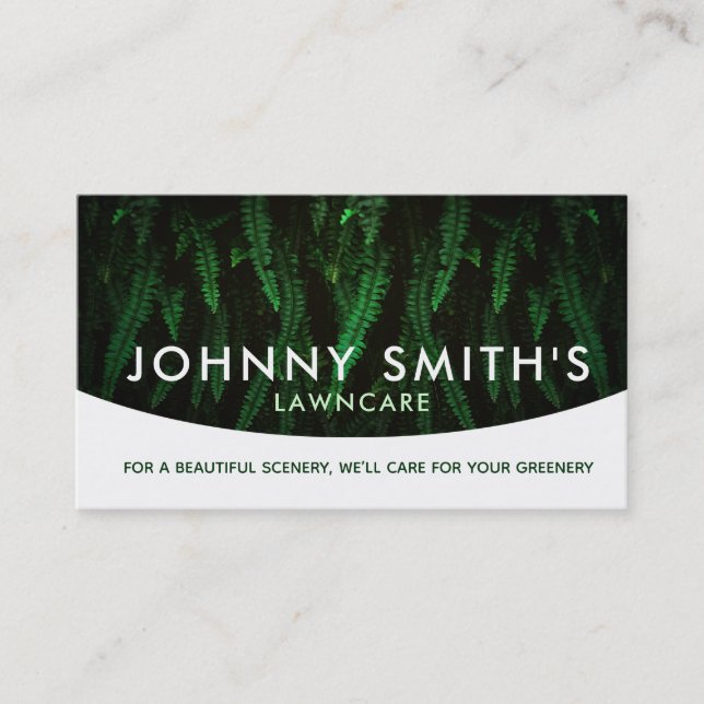 Lawn Care Slogans Business Cards (Front)
