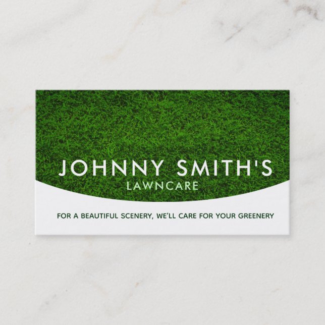 Lawn Care Slogans Business Cards (Front)
