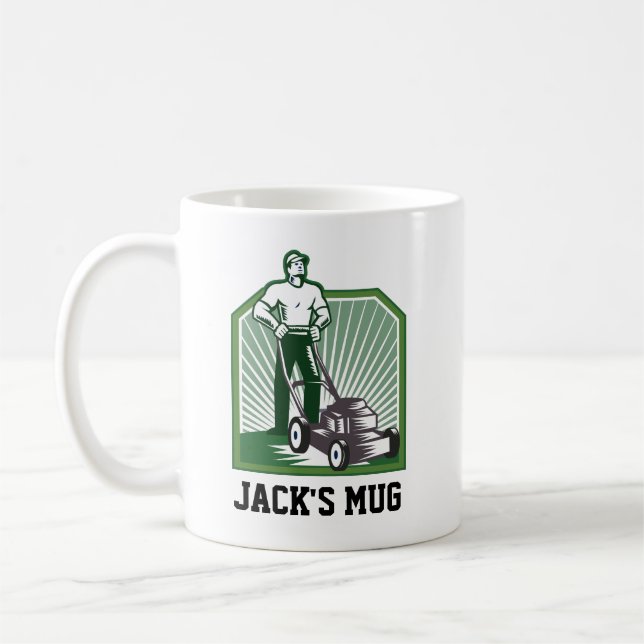 Lawn Care Specialist Lawn Mowing Coffee Mug (Left)