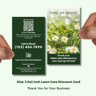 Lawn Care Thank you! Spring Refresh Discount Card