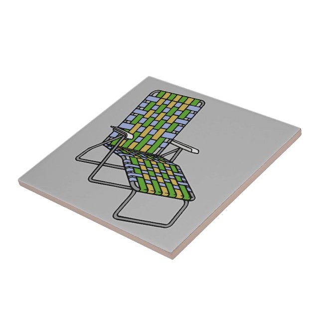 Lawn Chair Chaise Lounge Tile (Side)