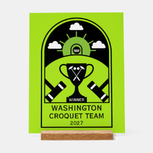 Lawn Croquet Acrylic Sign
