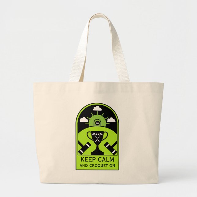 Lawn Croquet Large Tote Bag (Front)