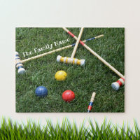 Lawn Croquet Mallets and Balls Jigsaw Puzzle