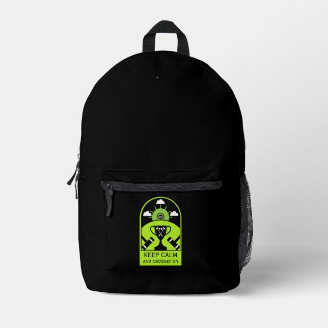 Lawn Croquet Printed Backpack (Front)