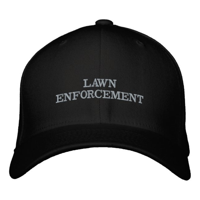 Lawn Enforcement Dad Hat Embroidered Cap Funny (Front)