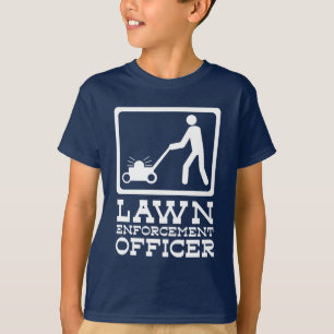 LAWN enforcement officer funny pictogram pun T-Shirt