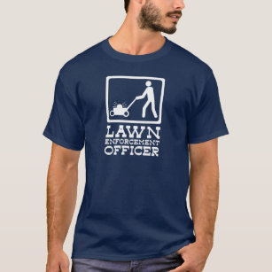 LAWN enforcement officer funny pictogram pun T-Shirt