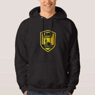 Lawn Enforcement Officer Lawn Mower Lawn Tracto Hoodie
