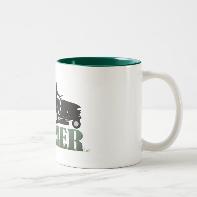 Lawn Farmer Two-Tone Coffee Mug (Right)