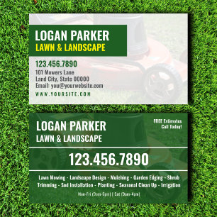 Lawn & Landscape Business Contact Card