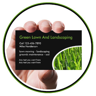 Lawn Landscaping Business Cards