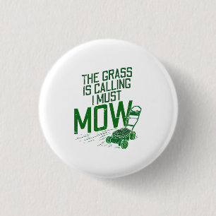 Lawn Mower 3 Cm Round Badge