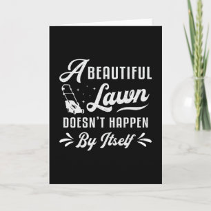 Lawn Mower A Beautiful Lawn Gardening Lawn Mowing Card