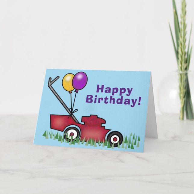 Lawn Mower Birthday Card (Front)