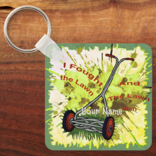 Lawn Mower Dad   Key Ring