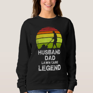 Lawn Mower Grass Gardening - Husband Dad Lawn Care Sweatshirt