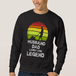 Lawn Mower Grass Gardening - Husband Dad Lawn Care Sweatshirt