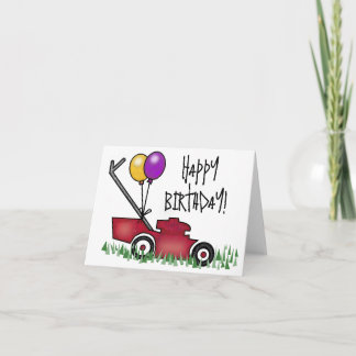 Lawn Mower Happy Birthday (blank inside) Card