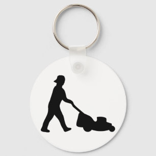 lawn mower icon key ring