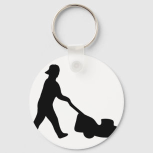 lawn mower icon key ring