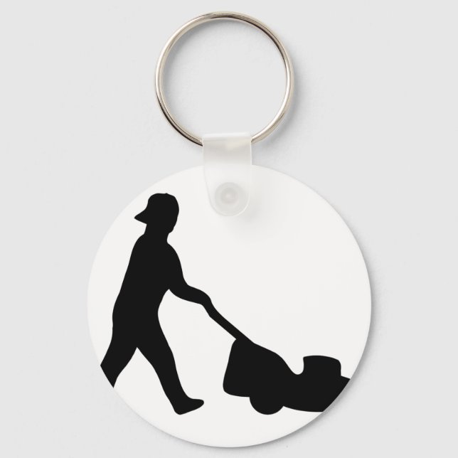 lawn mower icon key ring (Front)