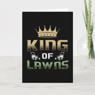Lawn Mower King Of Lawns Garden Grass Lawn Mowing Card