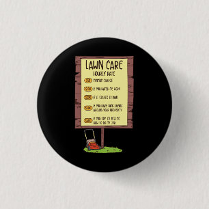Lawn Mower - Lawn Care Hourly Rate 3 Cm Round Badge