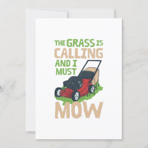 Lawn Mower Lawn Care Invitation