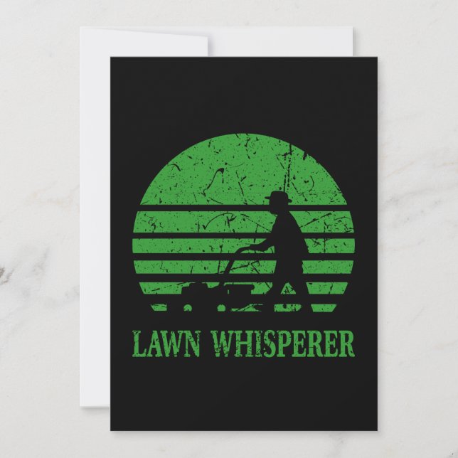 Lawn Mower Lawn Whisperer Gardener Gift Holiday Card (Front)