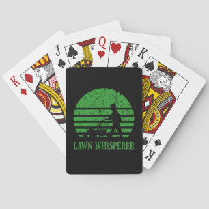 Lawn Mower Lawn Whisperer Gardener Gift Playing Cards