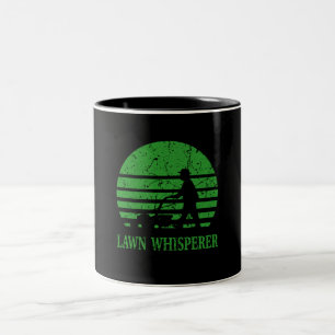 Lawn Mower Lawn Whisperer Gardener Gift Two-Tone Coffee Mug