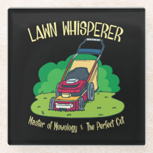 Lawn Mower - Lawn Whisperer Glass Coaster