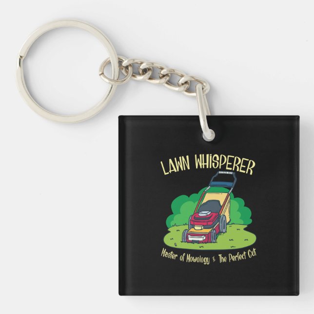 Lawn Mower - Lawn Whisperer Key Ring (Front)