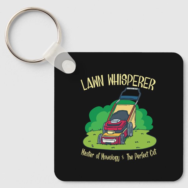 Lawn Mower - Lawn Whisperer Key Ring (Front)